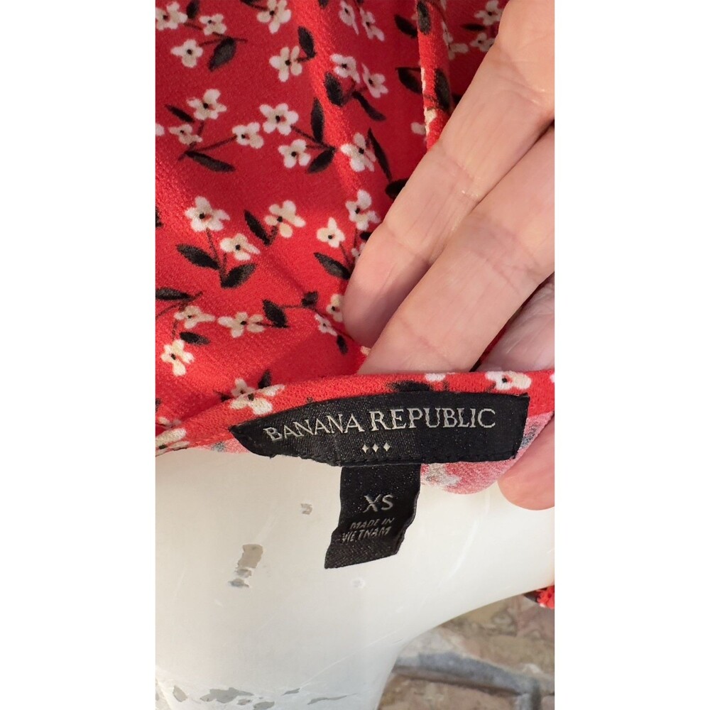 BANANA REPUBLIC Floral Stretch Knit Dress Cottage Core Women Size XS to S - Picture 4 of 13